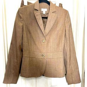 Anne Taylor LOFT 100% Wool Skirt Suit Set size 2 NWOT